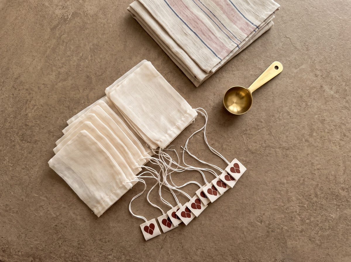 Reusable Unbleached Cotton Tea Bags (6)