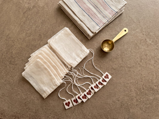 Reusable Unbleached Cotton Tea Bags (6)